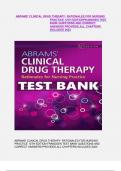 ABRAMS' CLINICAL DRUG THERAPY: RATIONALES FOR NURSING PRACTICE 12TH EDITION FRANDSEN TEST BANK QUESTIONS AND CORRECT ANSWERS PROVIDED,ALL CHAPTERS INCLUDED 2023