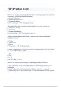 PHR Practice Exam And Answers All Verified By Expert