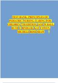 TEST BANK FOR  PRINCIPLES OF PEDIATRIC NURSING CARING FOR CHILDREN&comma; 7TH EDITION&comma; JANE W BALL&comma; RUTH C BINDLER&comma; KAY COWEN&comma; MICHELE ROSE SHAW