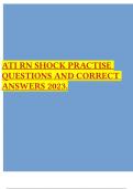 ATI RN SHOCK PRACTISE QUESTIONS AND CORRECT ANSWERS 2023.