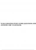 TCOLE (MASTER STUDY GUIDE) QUESTIONS AND ANSWERS 1300+ EXAM BANK.