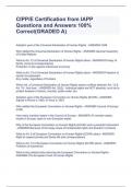 CIPP/E Certification from IAPP Questions and Answers 100% Correct(GRADED A)