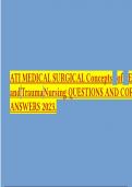 ATI MEDICAL SURGICAL Concepts of Emergency andTraumaNursing QUESTIONS AND CORRECT ANSWERS 2023.