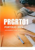 PRGRT01 Portfolio &lpar;Assignment 3 Due 31 August 2023&rpar;