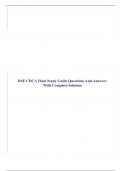 DSE CDCA Final Study Guide Questions And Answers With Complete Solution