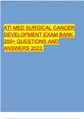 ATI MEDICAL  SURGICAL CANCER DEVELOPMENT EXAM BANK 200+ QUESTIONS AND ANSWERS 2023.