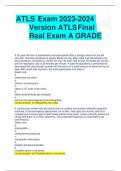 ATLS Exam 2023-2024 Version ATLS Final Real Exam A GRADE