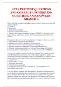 ATLS PRE TEST QUESTIONS AND CORRECT ANSWERS 320+ QUESTIONS AND ANSWERS GRADED A