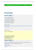 BIOD 121 Final Exam Essentials In Nutrition questions and answers} (2022/2023) (verified answers)
