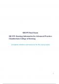 NR 599: Nursing Informatics for Advanced Practice