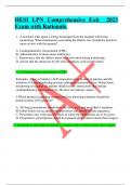 HESI LPN Comprehensive Exit  2023  Exam with Rationale&period;