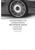 Introduction to Mechatronic Design 1e Edward Carryer, Matthew Ohline, Thomas Kenny (Solution Manual)
