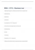 WGU &colon;&colon; C713 &colon;&colon; Business Law &colon;&colon;70 Questions With Complete Solutions