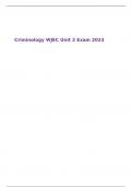 Criminology WJEC Unit 2 Exam 2023