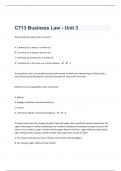C713 Business Law 57 Questions With Updated Answers