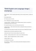 TEAS English and Language Usage ( smartprep) Questions & Answers 2023 ( A+ GRADED 100% VERIFIED)