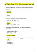 APEA 3p Final Exam Questions and Answers.