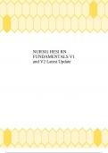 NUR301 HESI RN FUNDAMENTALS V1 and V2 Latest Update