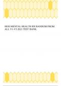 HESI MENTAL HEALTH RN RANDOM FROM ALL V1-V3 2021 TEST BANK&period;