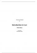 Introduction to Law 5e Joanne  Hames, Yvonne Ekern (Instructor Manual)