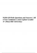 NURS 629 Peds Questions and Answers | All 4 Test Combined | Latest Update Graded A+ (Maryville University)