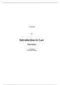 Introduction to Law 5e Joanne  Hames, Yvonne Ekern (Test Bank)