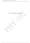 PHY-102 Motion Exercises 2023 COMPLETE WITH SOLUTIONS GRADED A+