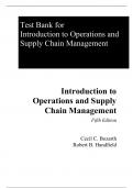 Introduction to Operations and Supply Chain Management, 5e Cecil Bozarth, Robert Handfield (Test Bank)
