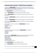 Arboriculture Exam 1&vert; 2023 Exam Update