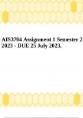 AIS3704 Assignment 1 Semester 2 2023 - DUE 25 July 2023.