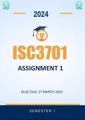 ISC3701 Assignment 1  Quiz Due 27 March 2024