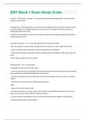 EMT Block 1 Exam Study Guide &vert; Questions and Answers with complete solution