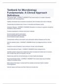 Testbank for Microbiology  Fundamentals&colon; A Clinical Approach Definitions