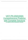 VATI PN 2023/2024 Comprehensive Predictor with Complete Solutions Rn Capstone Course (Chamberlain University)