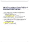 ATI Fundamentals Proctored Exam | Questions & Answers