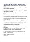 Combating Trafficking In Persons &lpar;CTIP&rpar;QUESTIONS & ANSWERS&sol; LATEST  UPDATED 2023