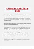 CrossFit Level 1 Exam 2023