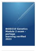 BIOD210 Genetics Module 2 exam - portage learning