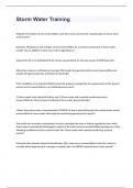 Storm Water Training exam with 100&percnt; correct answers