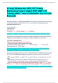 Urinary Elimination ATI/ ATI Urinary  Elimination Exam Updated 2023-2024/ ATI  Nursing Skills Urinary Elimination Answers and  Rationale