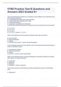 VTNE Practice Test B Questions and Answers 2023 Graded A+
