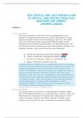 HESI CRITICAL CARE 2023VERSION AAND  B&sol; CRITICAL CARE HESI EXIT EXAM 2023  QUESTIONS AND CORRECT  ANSWERS&vert;AGRADE