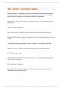 ALF Core Training Florida &vert; Questions and Answers with complete solution