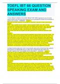 TOEFL IBT 66 QUESTION SPEAKING EXAM AND ANSWERS