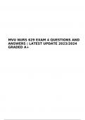 MVU NURS 629 EXAM 4 QUESTIONS AND ANSWERS | LATEST UPDATE 2023/2024 GRADED A+