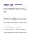 Louisiana Life&comma; Health&comma;Property and Accident Insurance Bundled Exams with complete solution