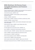 WGU BioChem OA Review Exam- Complete Questions and Answers &lpar;RATED A&plus;&rpar;