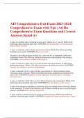 ATI Comprehensive Exit Exam 2023-2024| Comprehensive Exam with Ngn | Ati Rn Comprehensive Exam Questions and Correct Answers Rated A+