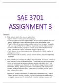 SAE 3701 ASSIGNMENT 3