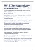 MSSC CPT Safety Awareness Practice Test 1 Questions And Answers 100&percnt; Correct&lpar;GRADED A&rpar;
